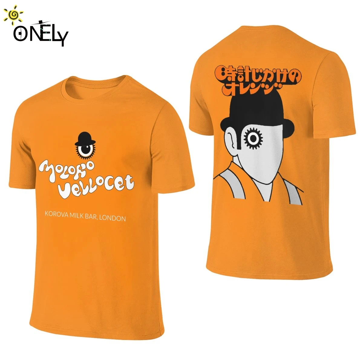 Заводной апельсин молоко Velloce модные футболки с рисунком круглым вырезом Лидер