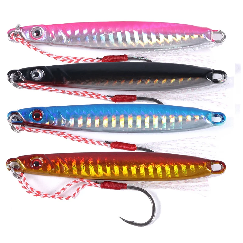 

YUCONG 1PX Metal Jig Fishing Lure 8cm-30g Bass Bait Lead Fish Saltwater Lure Slowly Jigging Hard Bait Sinking Tuna Trolling Lure