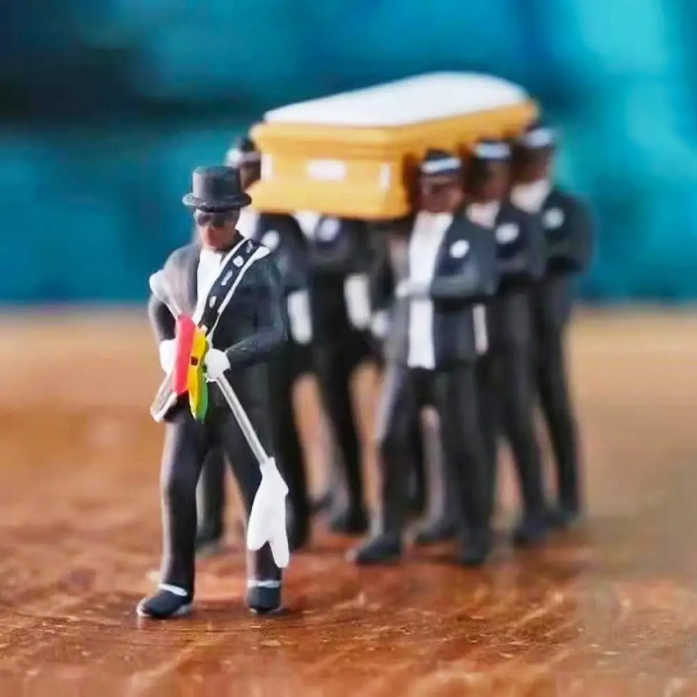 

1/18 Ghana Funeral Coffin Dancing Pallbearer Team Model Action Figure Collect Toy Children Toys Birthday Christmas New Year Gift