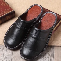 summer home leather slippers male and female indoor slippery floor sandles home shoes fashion casual shoes