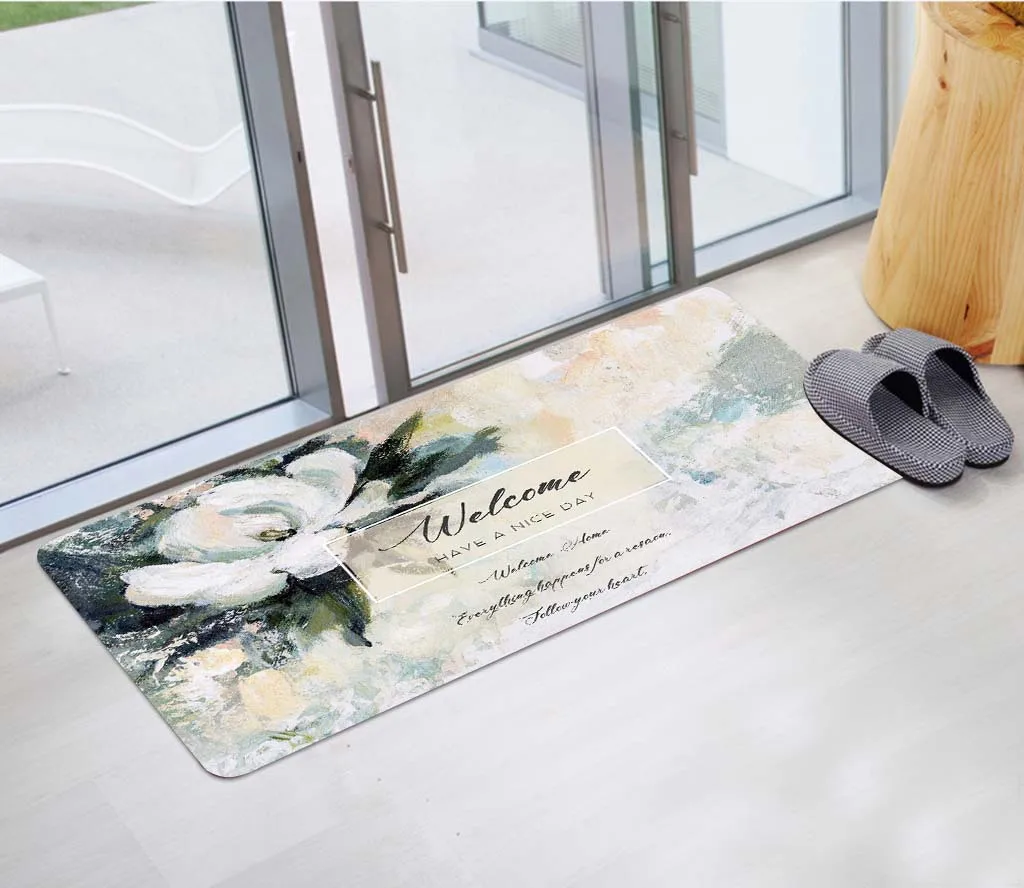 Мультяшный коврик фланелевый домашний для ног домашняя длинная спальня кухня