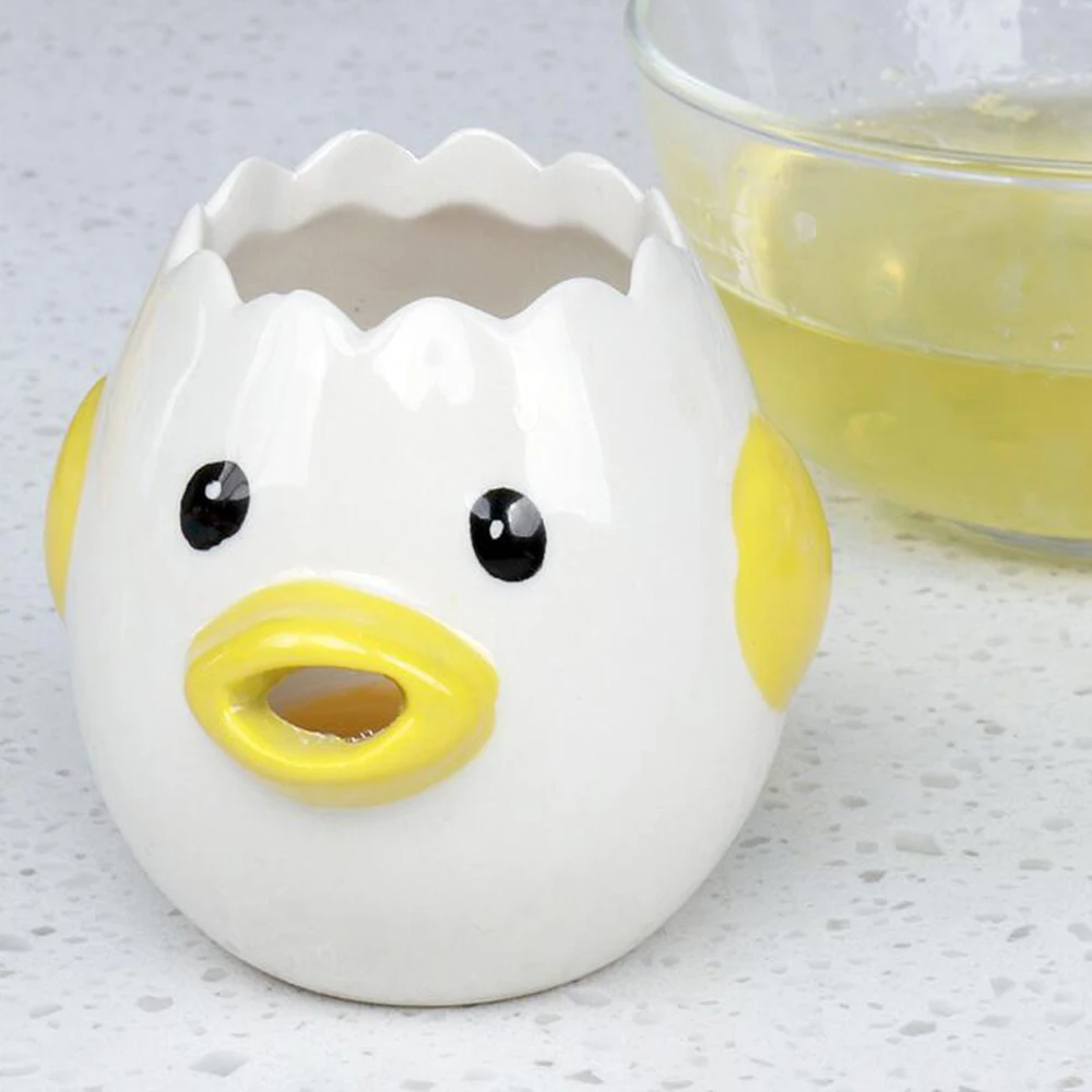 

Ceramic Chick Shape Yolk Separator Protein Separation Food-grade Lovely Chick Egg Divider Kitchen Gadgets