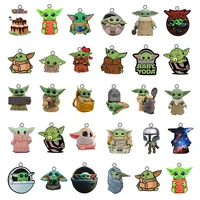 disney star wars lovely baby yoda acrylic pendant epoxy resin jewelry findings animation charms for diy necklace earring fyd346
