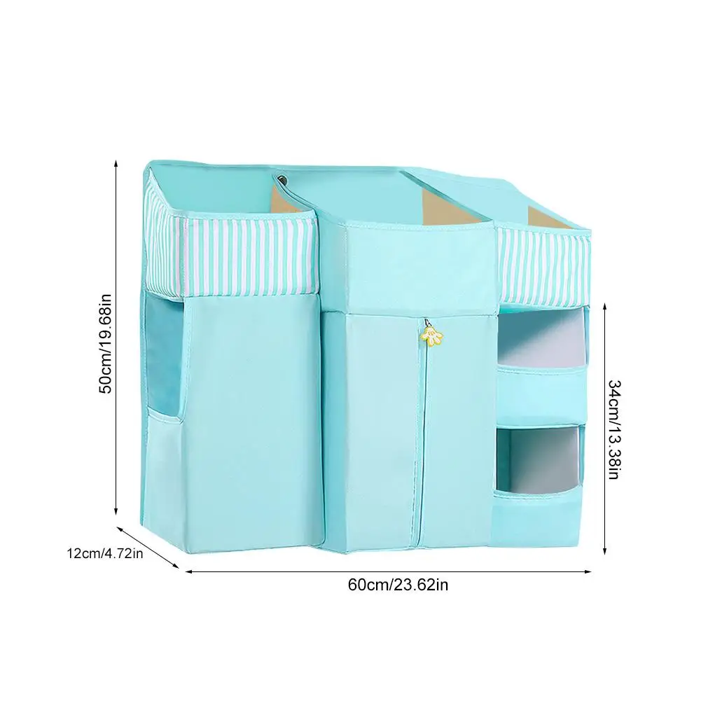 Холщовая прикроватная подвесная карманная сумка для хранения в спальню журналов