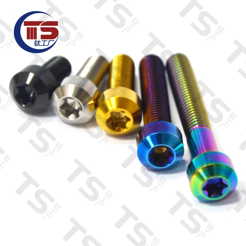 Титановые болты TS M8X15/20/25/30/35/40/45/50 с звездообразной головкой винты для мотоциклов
