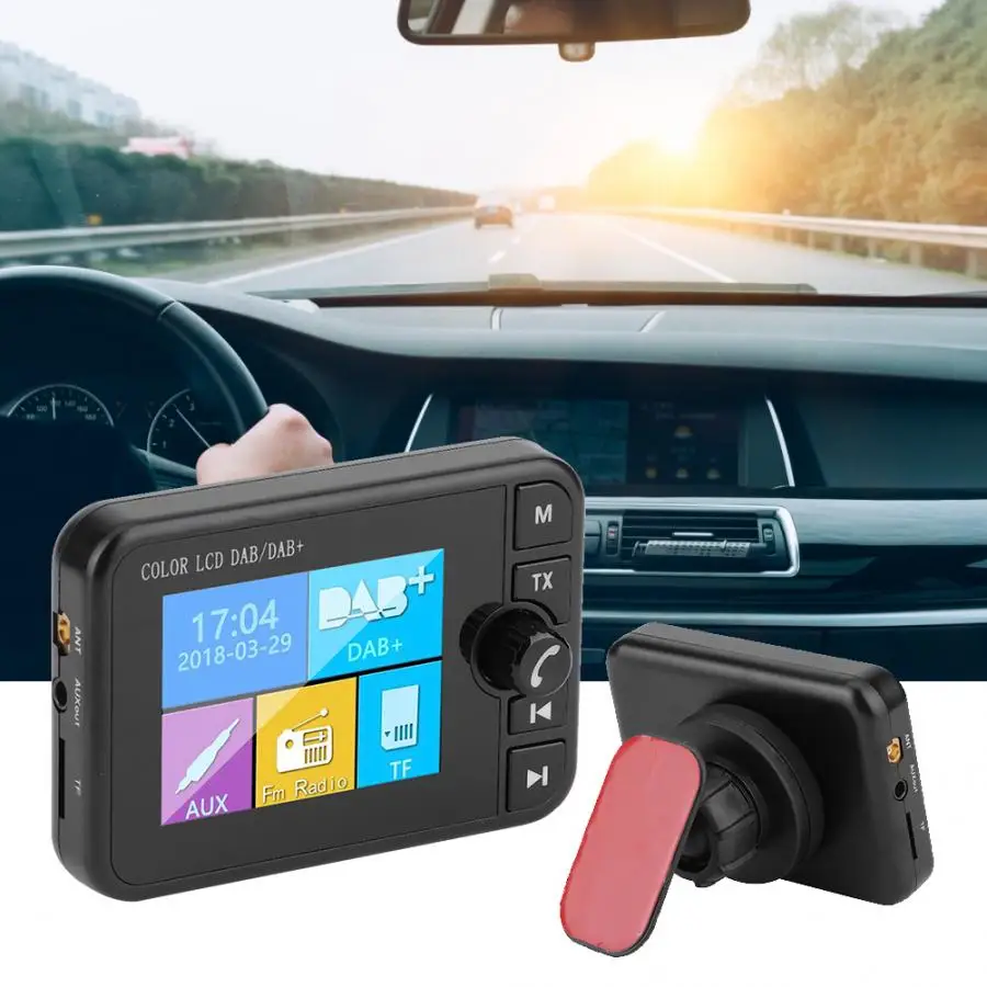 Автомобильный цифровой радиоприемник 2 4 дюйма DAB Bluetooth-приемник с FM-передатчиком