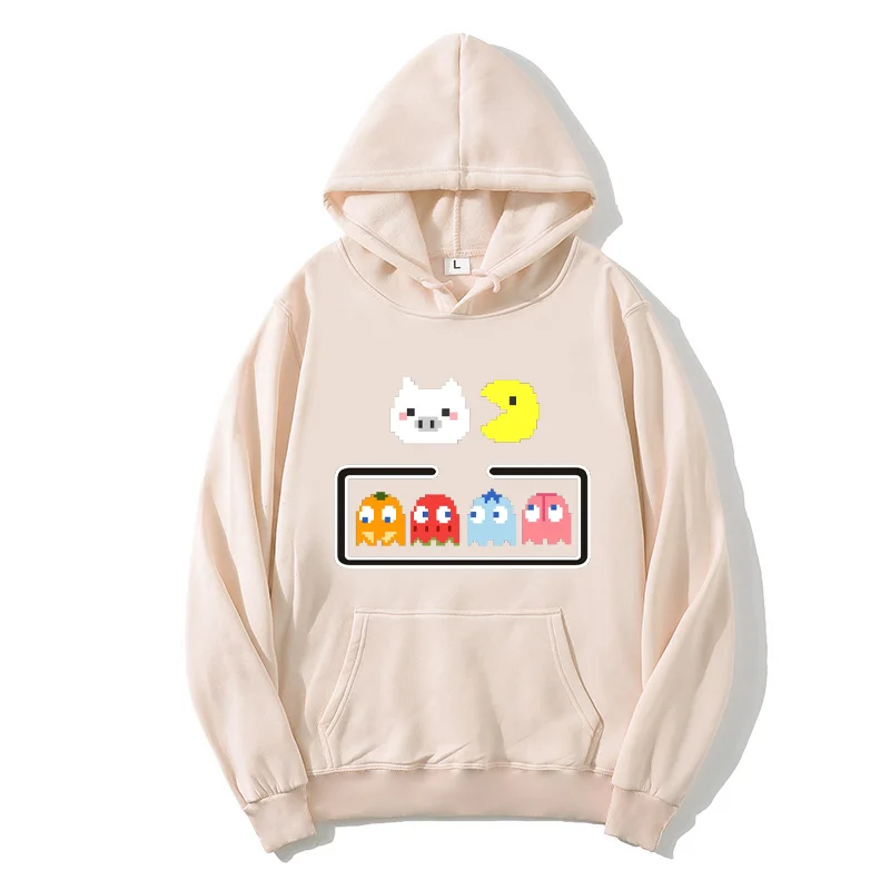 

Men's And Women's Hoodies, Sweatshirts, Spring And Fall 2021 Fashion Prints, Pixel Sweatshirts, Streetwear, Multi-Color