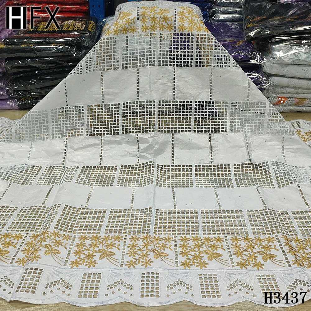 HFX Африканский Базен Riche ткань 2020 новый дизайн Королевский синий Brode с бисером