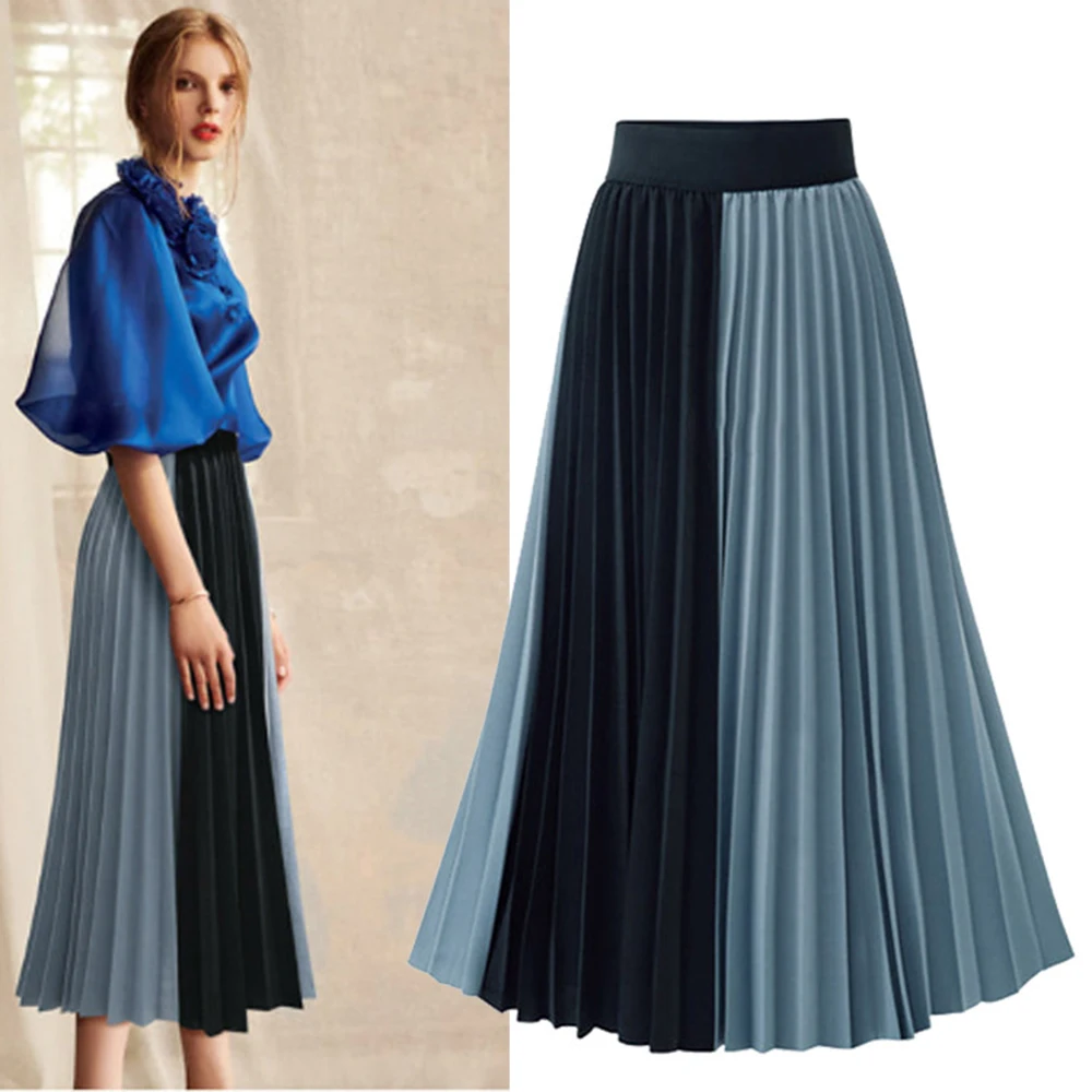 Модная элегантная женская юбка трапециевидной формы с высокой талией