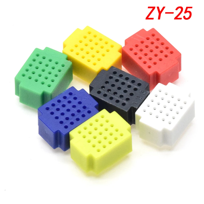 7pcs/1set ZY-25/55 ZY25 mini solderless breadboard PCB board test solder Free | Электронные компоненты и