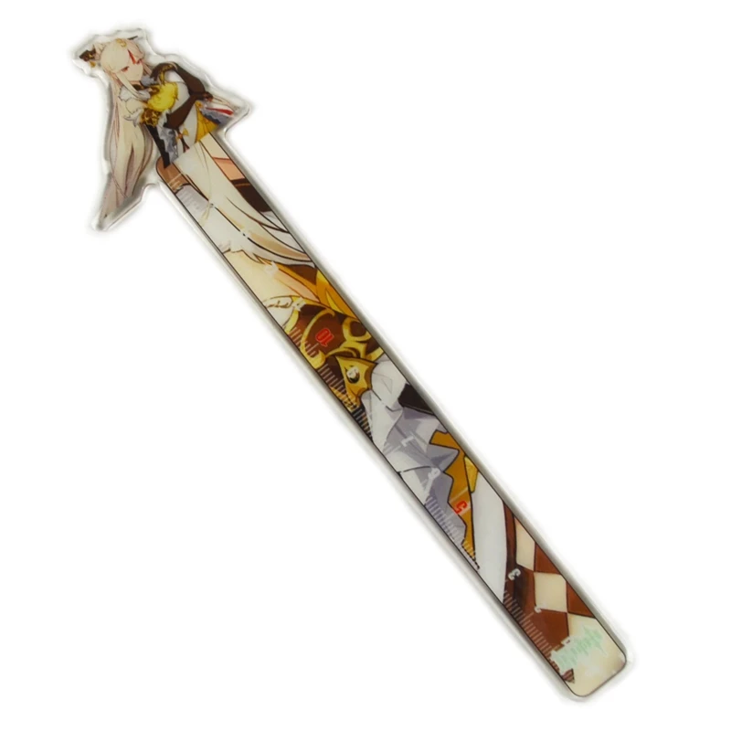 

Hot Game Genshin Impact Cute Ruler Keqing Rosaria Figure Ruler Student Supplies Cute Ruler for Students