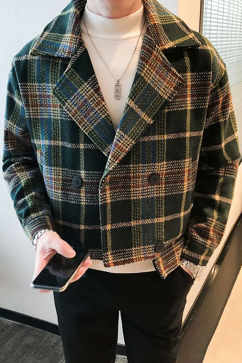 Шерстяное пальто Hommes Veste Abrigo Largo Hombre шерстяное мужское короткое Erkek Mont Корейская