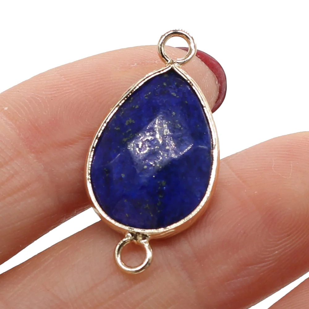 Купи Natural Semi-Precious Stone Lapis Lazuli Charms Pendant Connector for Jewelry Making DIY Necklace Bracelet Accessories Wholesale за 59 рублей в магазине AliExpress