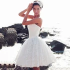 Женское свадебное платье It's yiiya, белое кружевное короткое платье с аппликацией в виде сердечек на лето 2020