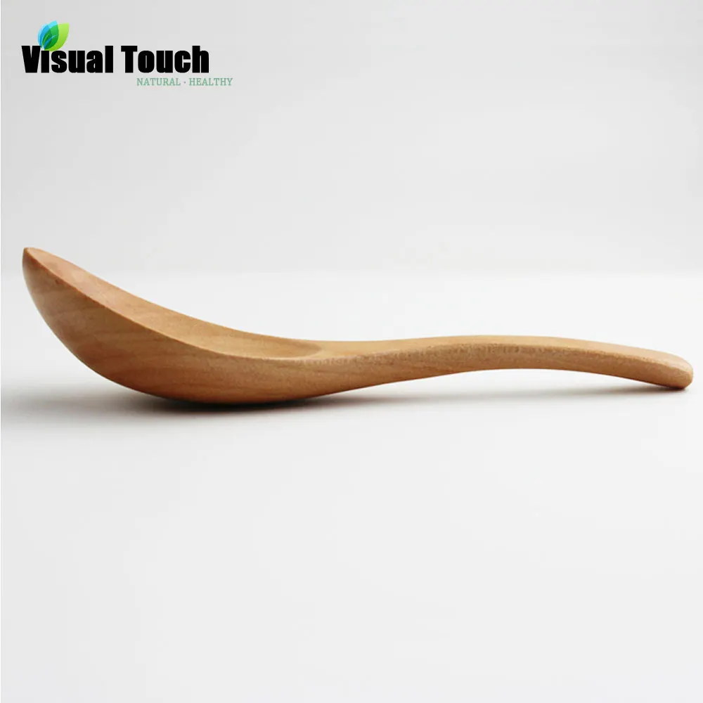 Визуальный сенсорный натуральное дерево ложка риса Черпак поварешка посуда