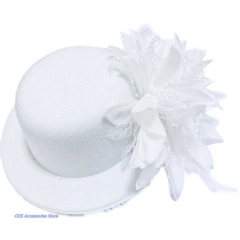 

Japanese Original Lolita Vintage Sweet Top Hat Hanayome Lace Bowknot Handwork Soft Sister Side Hat Hair Accessories Student New