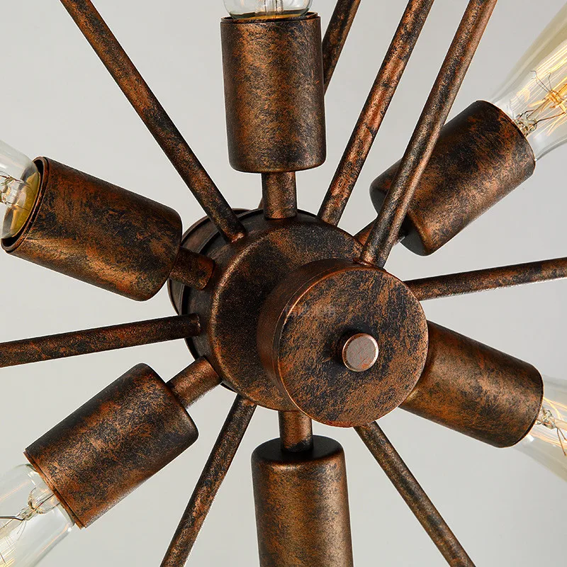 Ретро винтажная люстра на колесиках декор для кафе ресторана бара кухни