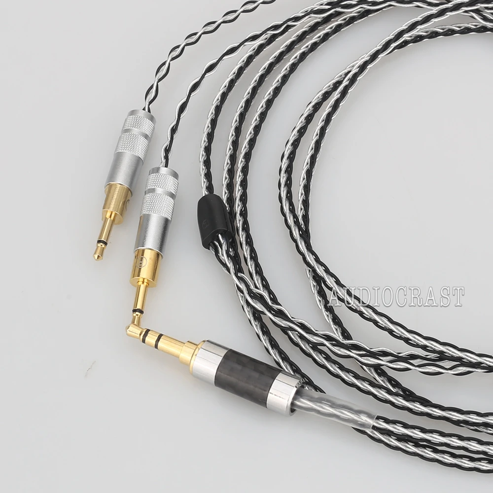 

Audiocrast 2.5/3.5/4.4mm Balanced 8core Silver Plated Headphone Upgrade Cable for HD700 HD 700 M1060 M1060c Earphone