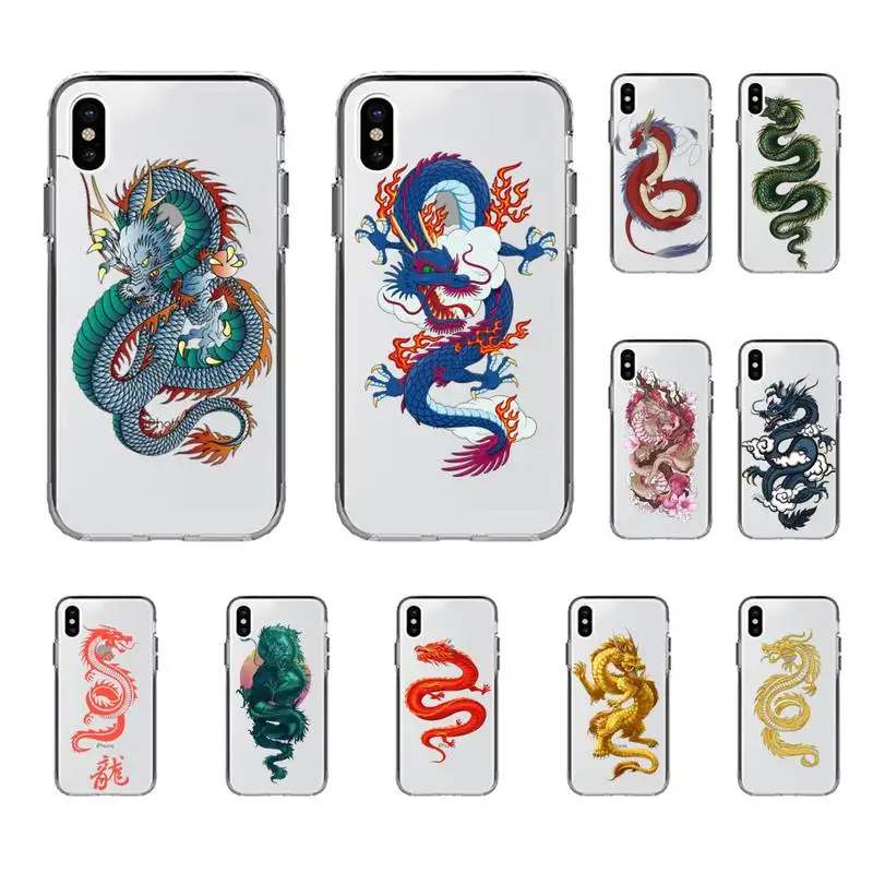 

Fashion Dragon Animal Phone Case for iphone 13 8 7 6 6S Plus X 5S SE 2020 XR 11 12 pro XS MAX