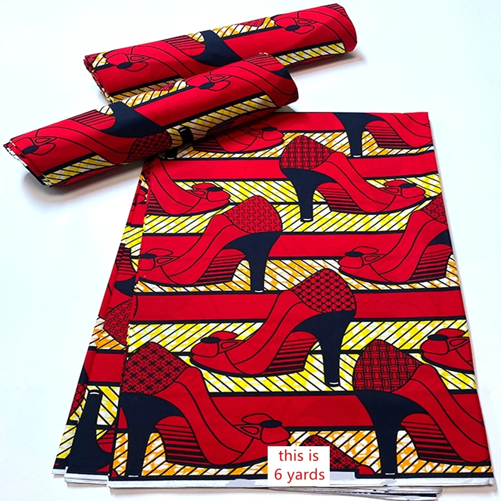 

Wholesale African Style Good Quality Real Pagne Wax Veritable Wax Ankara Printed Fabric 6 Yards 100% Cotton Sewing Material