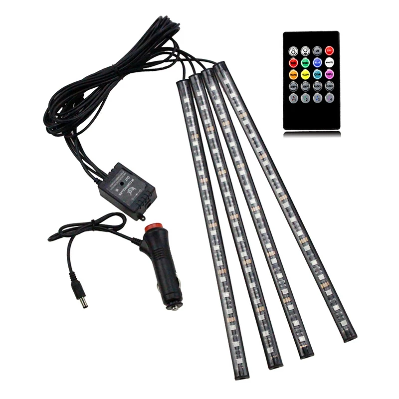 CARCTR 7 цветов светодиодный осветительные полосы звуковых Управление зеленого и