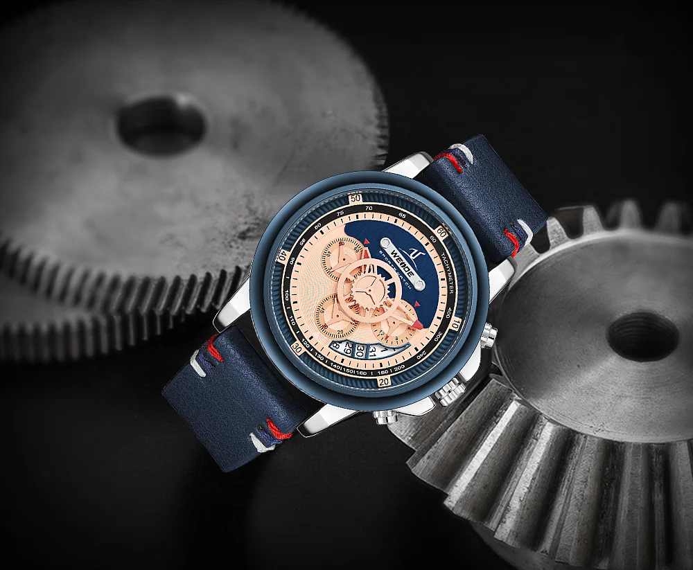 WEIDE Роскошные мужские часы европейские кожаные мужские часы высококачественные водонепроницаемые мужские часы Relogio Masculino спортивные цифровые часы с цифрами и датой