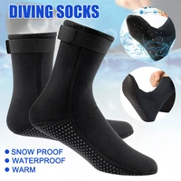 1pair 3mm warm diving socks waterproof beach water sport socks anti slip for winter outdoor swimming socksnorkling surfing