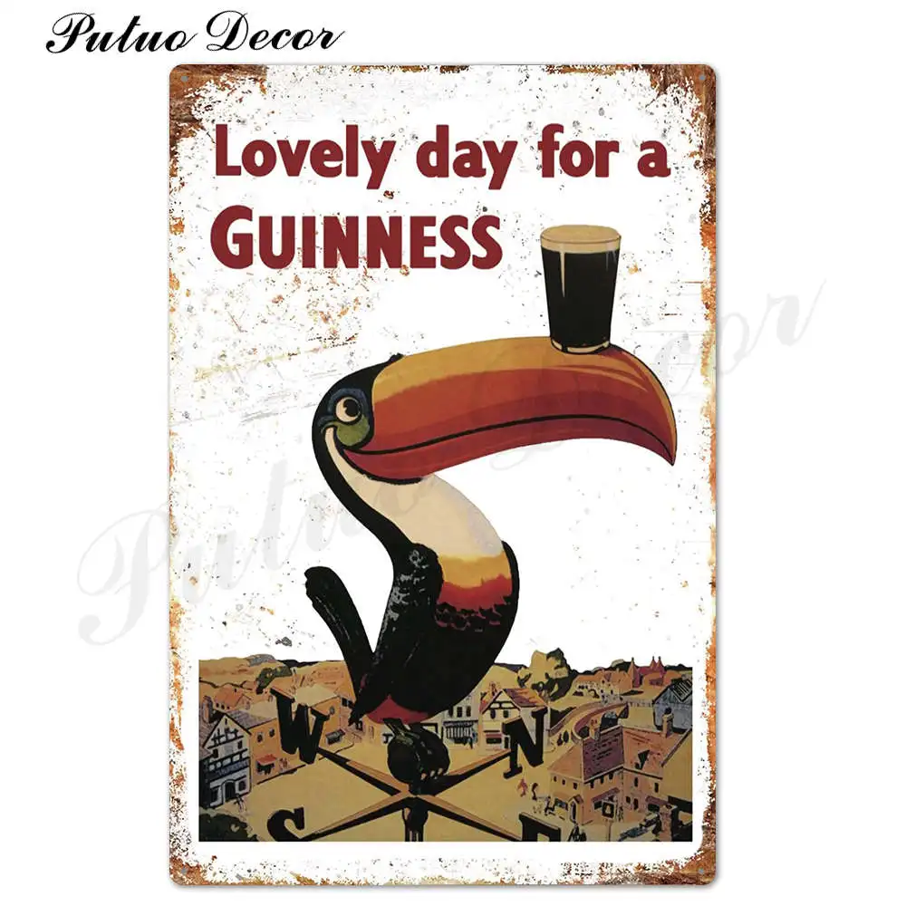 TH2523 Винтажная металлическая табличка Guinness, Оловянная табличка, металлическая винтажная тарелка для паба, Настенная декоративная тарелка для бара, паба, клуба, человека, пещеры - Цвет: TH2523