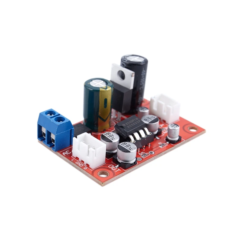 NE5532 Dynamic Microphone Stereo Preamp Amplifier Board + Signal Shielding Wire | Электроника