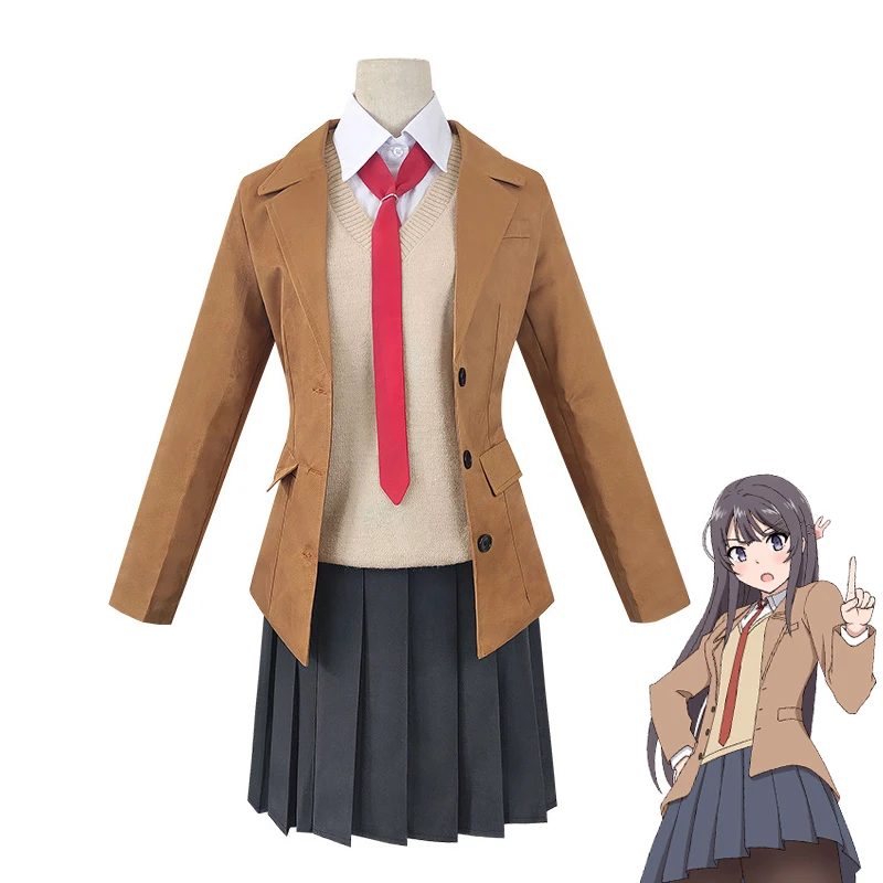Школьная Униформа Sakurajima Mai костюм для косплея Seishun Buta Yarou wa Bunny Girl Senpai no Yume wo Minai