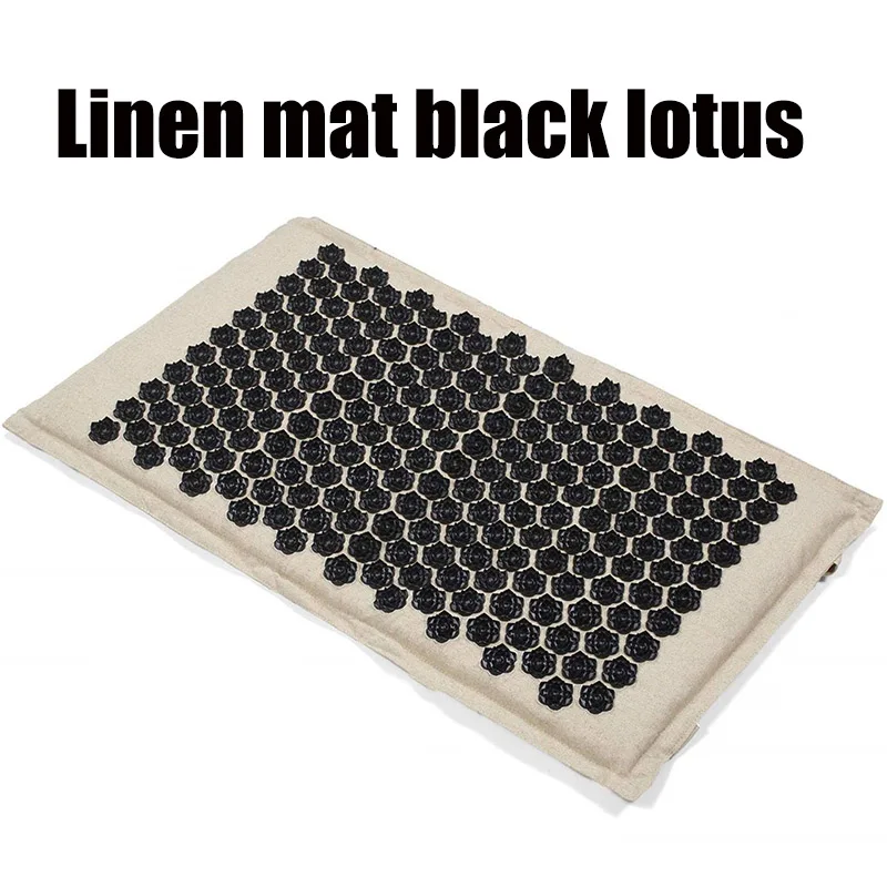 Linen mat 4 74*44 см Лотос Спайк Акупрессура Массажный коврик натуральный органический лен хлопок подушка Релаксация снимает стресс напряжение тело йога коврик - Цвет: Linen mat 4