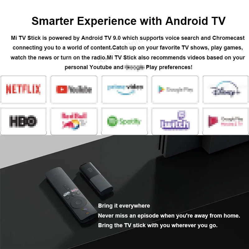 Глобальная версия Xiaomi Mi TV Stick Android 9 0 четырехъядерный 1080P Dolby DTS HD Двойное