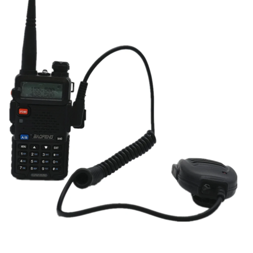 2pcslot ptt baofeng speaker microphone uv 82 for two way radio hand microphone walkie talkie uv5r uv5re uv5ra uv6r bf888s mic free global shipping