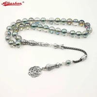 natural green crystal tasbih popular style bracelets muslim beaded islam gift crystal jewelry