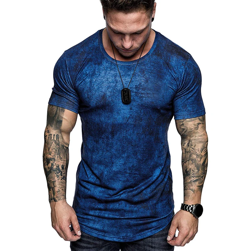 

Camiseta de comercio exterior para hombre, camiseta informal, camisetas 3D, camisa de cuello redondo de talla grande, ropa de ca