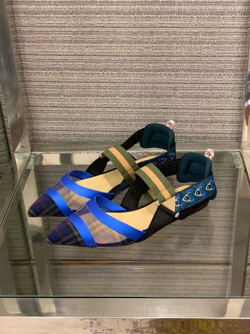 

2020 Summer Mesh Gladiator Strip Sandals Women Stripe Patchwork Elastic Strappy Pointy Toe Slingback High Heels Shoes Woman