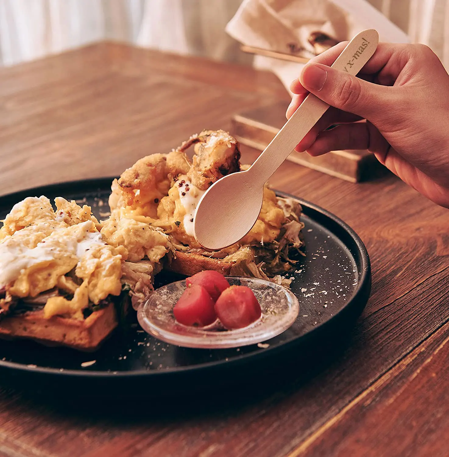 Ложка деревянная биоразлагаемая 50 шт. | Дом и сад