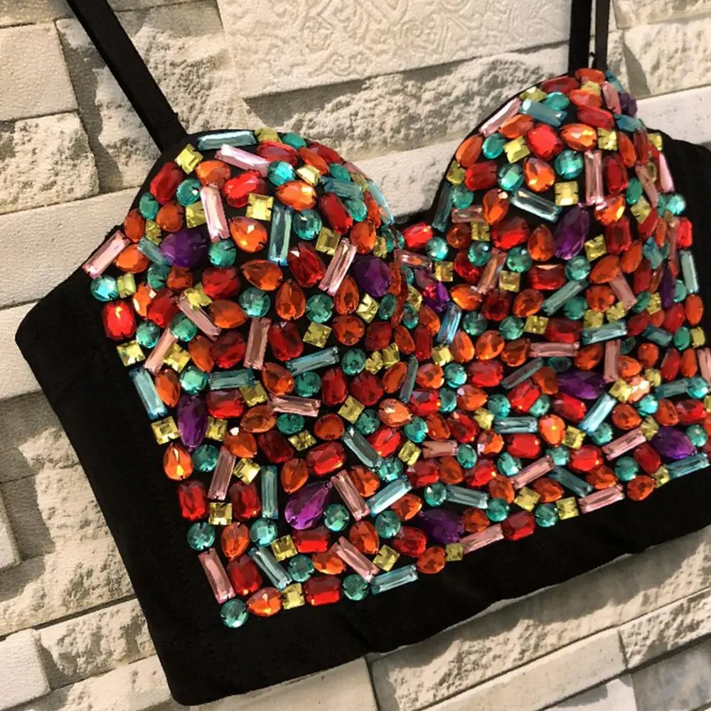 Irene Tinnie 2020 New Candy Vest Fashion Sexy Dance Performance Breast-wrapped Women's Bustier Crop Tops | Женская одежда