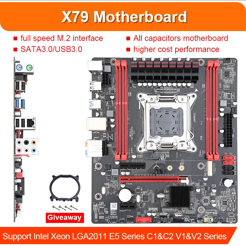 Jingsha X79 материнская плата LGA2011 ATX USB3.0 SATA3.0 PCI-E NVME M.2 SSD поддержка памяти REG ECC и процессор Xeon E5