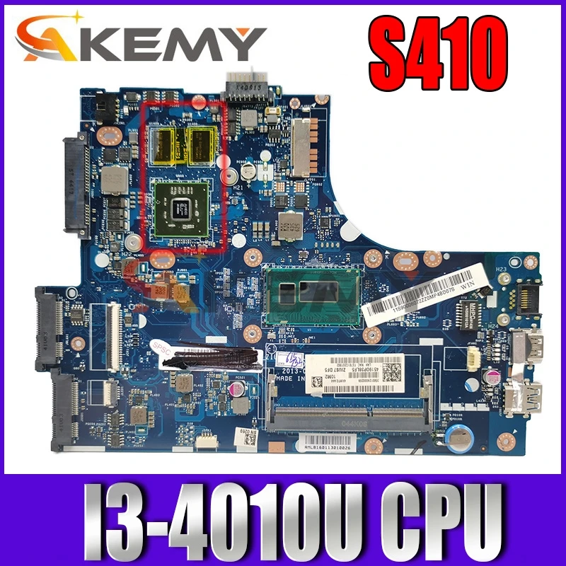 

Akemy 11S9000329 ZIUS6 S7 LA-A321P For lenovo Ideapad S410 Laptop motherboard SR16Q i3-4th CPU