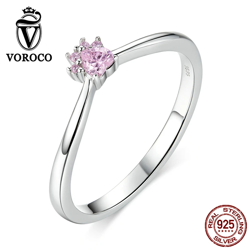 VOROCO BKR628 925 пробы Серебряное кольцо милая собака в виде когтя женская серебряная