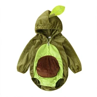 christmas infant baby boy girls clothes avocado romper long sleeve zipper hooded jumpsuit velvet warm winter romper one pieces