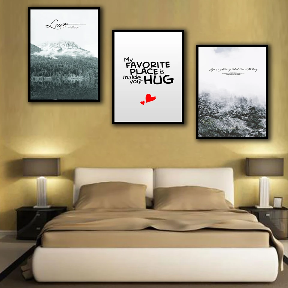 

MY FAVORITE PLACE IS INSIDE YOUR HUG 3p KIT Canvas Painting Modern Home Decoration Living Room Bedroom Wall Decor Picture