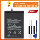 Аккумулятор для телефона BN61, для Pocophone X3 Poco X3 6000 мАч, сменный аккумулятор + инструменты, оригинал