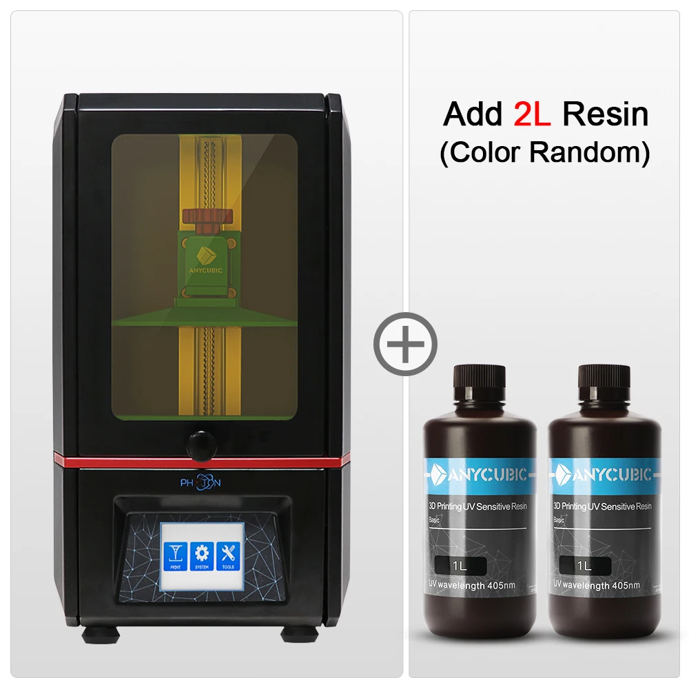 Photon Add 2L Resin ANYCUBIC Фотон Смола 3D Drucker UV lcd Drucker Druckbereich von 115x65x155 мм 2,8 Zoll сенсорный экран - Цвет: Photon Add 2L Resin