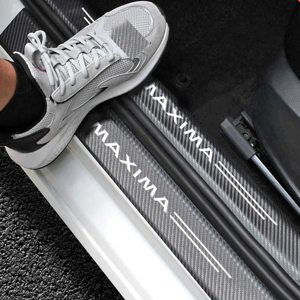 4 шт. Автомобильная наклейка на порог из углеродного волокна для ALTIMA MAXIMA MICRA NOTE PULSAR