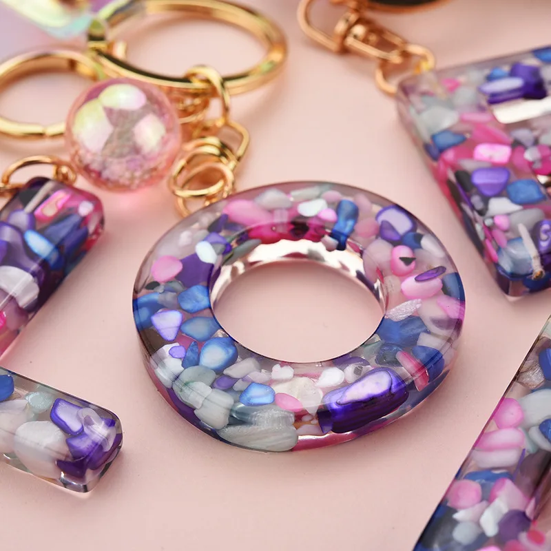 Из смолы АБС ручная работа A Z английские буквы Роскошный брелок градиент в виде