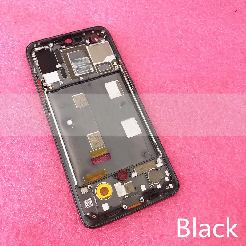 Black Для Xiaomi 8 передний ЖК-корпус средняя рамка лицевой панели рамка+ Боковая кнопка для Xiaomi 8/M8/Mi8 запасные части с наклейками - Цвет: Black