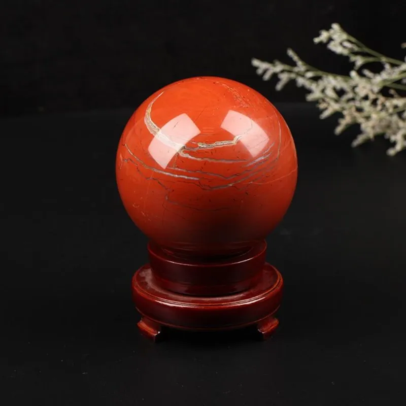 Красный КВАРЦЕВЫЙ хрустальный шар из яшмы натуральные камни и минералы