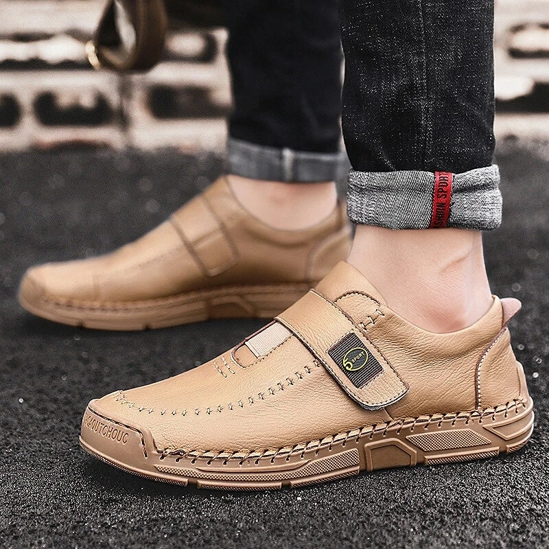 

Mens Casual Shoes Nice Pop Fashion Flat Shoes Men Outdoor Loafers Hook Loop Eslatic Band Male Footwear Breathable Mens Sneakers